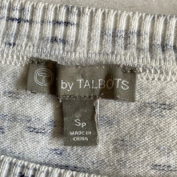T by Talbots Gray Crew Neck Sweater with Speckled Texture Size SP - Picture 5 of 6